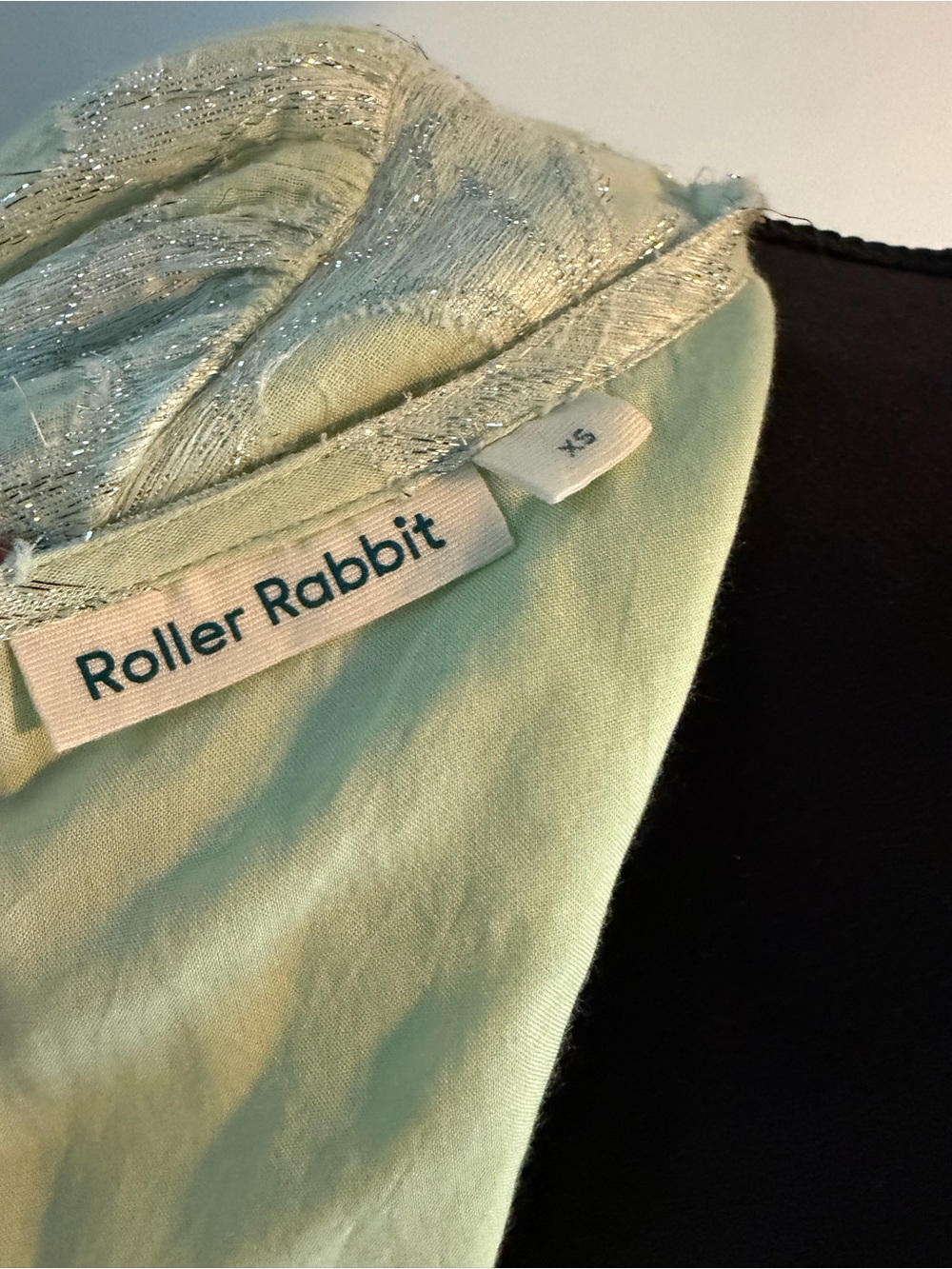 Roller Rabbit Clermont Nori Dress Mint Green Tiered Long-Sleeve Dress - Picture 6 of 8
